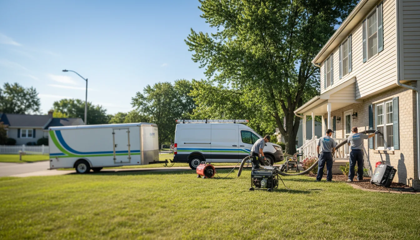 Flooded Basement Restoration And Cleanup With Repair in Ellsworth, IL near me